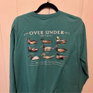 Over Under Men's Teal Long Sleeve Shirt